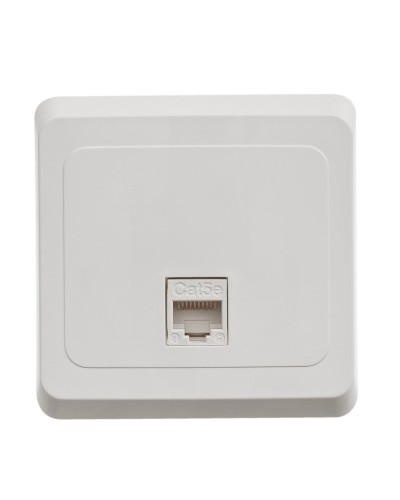 Этюд розетка RJ45, кат. 5Е, 1-местная, в сборе, скрытой установки, белый (KOMC-001B). Розетка компьютерная. Systeme Electric в Ессентуках
