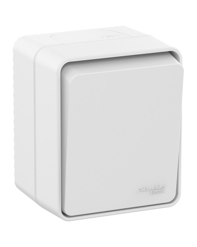 AtlasDesign PROFI54 выключатель 1-клавишный, открытой установки, белый (ATN540111). Выключатель. Systeme Electric в Ессентуках