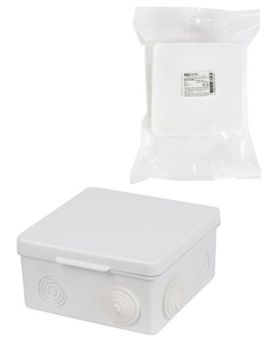 Коробка ОП 100х100х55мм, крышка, IP54, 8вх. (SQ1401-0513). Распаячная коробка. TDM ЕLECTRIC в Ессентуках