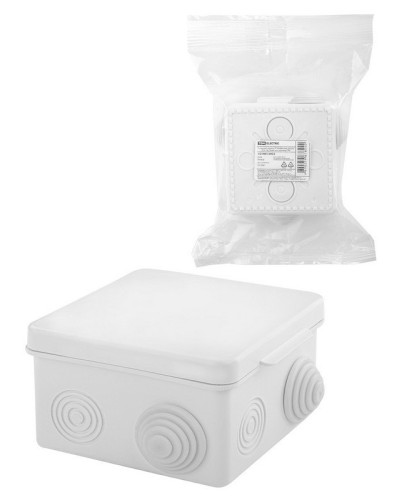 Коробка ОП 80х80х50мм, крышка, IP54, 7вх., белая (SQ1401-0922). Распаячная коробка. TDM ЕLECTRIC в Ессентуках