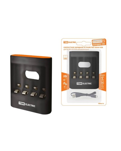 Зарядное устройство 36044 (3600mA 4слота АА/ААА 4 кан.USB) (SQ1702-0100). Зарядное устройство. TDM ЕLECTRIC в Ессентуках