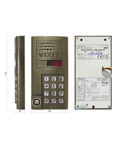 БВД-SM101T. Вызывная панель аудиодомофона. VIZIT в Ессентуках