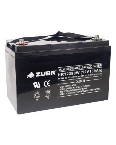 ZUBR HR 12390W (12V, 110Ah). Аккумулятор герметичный свинцово-кислотный. ZUBR в Ессентуках