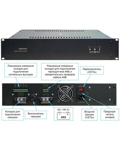 SKAT -V.12DC-18 RACK (СКАТ ИБП-12/18-RACK) (2145). Источник вторичного электропитания резервированный. Бастион в Ессентуках