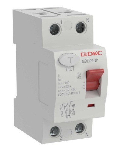 YON MAX MDL100 ВДТ, 2P, 10mA, 16A, АС (MDL100-2P1-16-AC). Автоматический выключатель дифференциальный (УЗО). ДКС в Ессентуках
