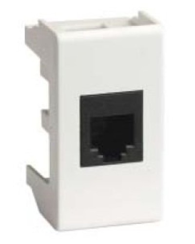 Розетка RJ-45 Viva 1 модуль белая (45048): Розетка компьютерная экранированная с одним разъёмом в Ессентуках