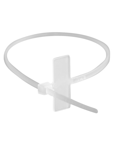 Хомут 2,5x100 белый (100шт) (252100SR-M): Хомут маркировочный, горизонтальная табличка под замком 24,5x7,8 в Ессентуках