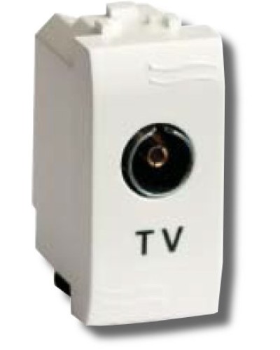 Розетка TV универсальная Brava 1 модуль белая (76721B): Розетка TV в Ессентуках