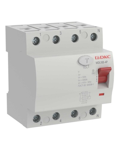 YON MAX MDL100 ВДТ, 4P, 30mA, 63A, АС (MDL100-4P2-63-AC). Автоматический выключатель дифференциальный (УЗО). ДКС в Ессентуках