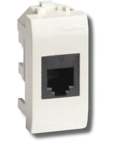 Розетка RJ-45 Brava 1 модуль белая (76654B): Розетка компьютерная с одним разъёмом в Ессентуках