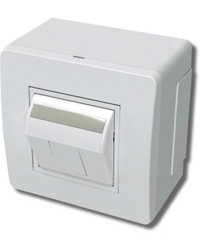 Коробка в сборе с 1 розеткой RJ45, кат.5е, белая (10665): Коробка в сборе в Ессентуках