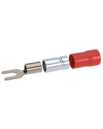 Наконечник вилочный НВИ 0,25-1,5 М3,5 (D3,7мм) (100 шт) (2A135P-DS-PVC). Наконечник вилочный с изолированным фланцем ПВХ, двойная гильза. ДКС в Ессентуках