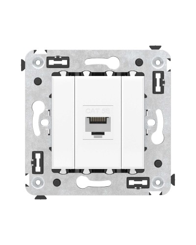 Розетка RJ-45 в стену, кат.5E, Avanti, одинарная, белое облако (4400663). Розетка компьютерная. ДКС в Ессентуках