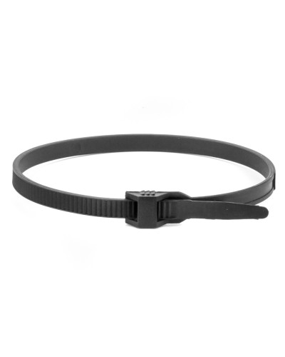 Хомут 9х300 P6.6 черный (100шт) (26502SR). Хомут с плоским замком. ДКС в Ессентуках
