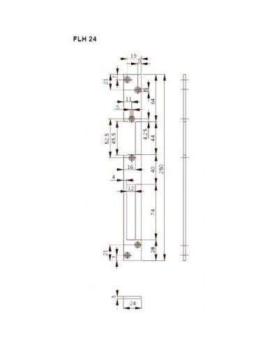 FLH24. Запорная планка длинная. dormakaba в Ессентуках