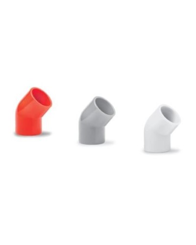 Ecoplast поворот 45гр., для аспирационной системы D25, АБС, серый (10 шт) (49225-10GR). Поворот для аспирационной системы. Экопласт в Ессентуках