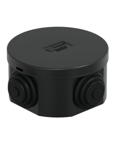 Коробка JBR065 D=65х35, 4 вых., IP44, черная (44004BL-1). Коробка монтажная. Экопласт в Ессентуках