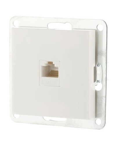 Розетка RJ-45 кат.5е с накладкой, белый LK80 (846104-1). Розетка компьютерная. Экопласт в Ессентуках