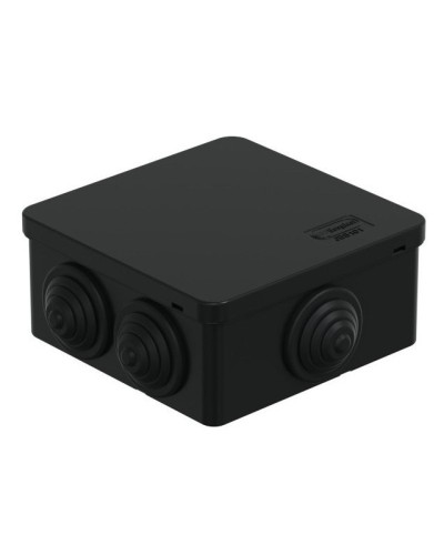 Коробка JBS101 100х100х55, 6 вых., IP55, черная (44037BL-1). Коробка монтажная. Экопласт в Ессентуках