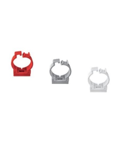 Ecoplast держатель с защелкой для труб D25, АБС, красный (50 шт) (49625-50). Держатель с защелкой для аспирационной системы. Экопласт в Ессентуках