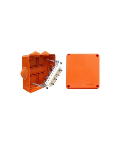 Коробка JBS100 100х100х55, 6 вых., 3P (1,5…10мм²) (43307HF): Коробка монтажная, огнестойкая, без галогена в Ессентуках