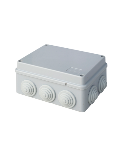 Коробка JBS150 150х110х70, 10 вых., 6P (0,15...2,5мм²) серая (43069HF-GR). Коробка монтажная, огнестойкая, без галогена. Экопласт в Ессентуках