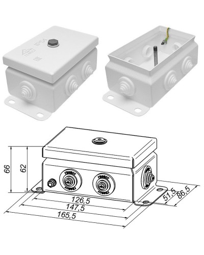КМ IP55-0812 (без DIN рейки). Коробка монтажная электротехническая. Гефест в Ессентуках