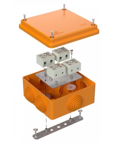 Коробка огнестойкая 100х100х50 (40-0300-FR1.5-8). Коробка огнестойкая для открытой установки. Промрукав в Ессентуках
