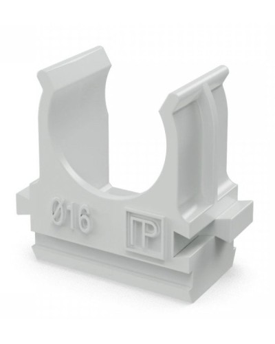 Крепеж-клипса для труб АБС-пластик в п/э D16 (100 шт) (PR.02616). Крепление для труб ПВХ. Промрукав в Ессентуках
