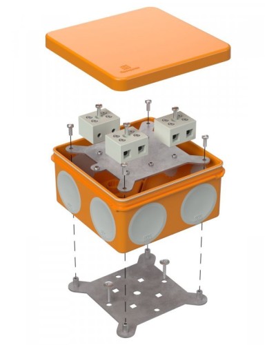 Коробка огнестойкая 100х100х50 (60-0300-FR10.0-6). Коробка огнестойкая для открытой установки. Промрукав в Ессентуках