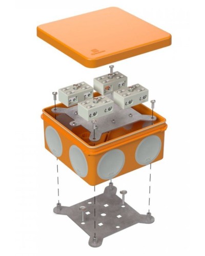 Коробка огнестойкая 100х100х50 (60-0300-FR6.0-4-8-Р Е15-Е60). Коробка огнестойкая для открытой установки. Промрукав в Ессентуках