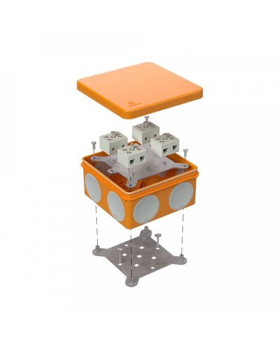 Коробка огнестойкая 100х100х50 (60-0300-FR10.0-8). Коробка огнестойкая для открытой установки. Промрукав в Ессентуках