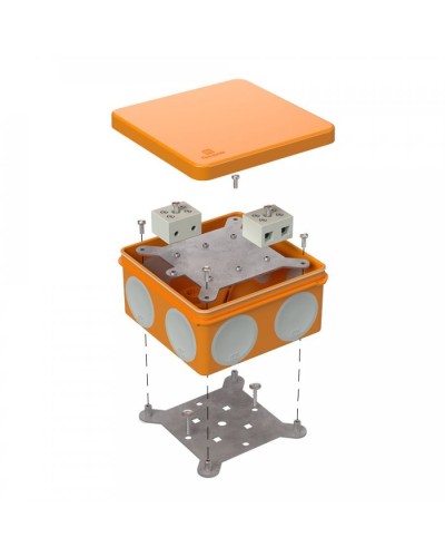 Коробка огнестойкая 60-0300-FR2.5-4 Е15-Е120 100х100х50. Коробка огнестойкая для открытой установки. Промрукав в Ессентуках