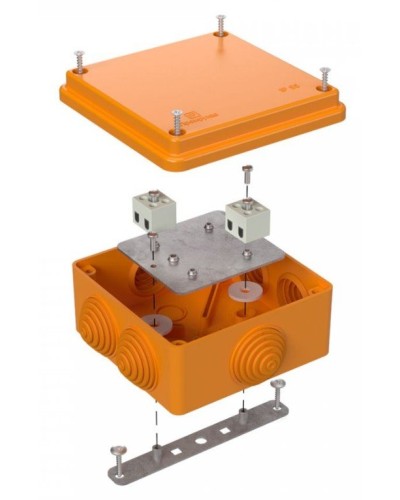 Коробка огнестойкая 100х100х50 (40-0300-FR1.5-4). Коробка огнестойкая для открытой установки. Промрукав в Ессентуках