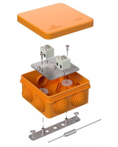 Коробка огнестойкая 80х80х40 (40-0210-FR2.5-4-П). Коробка огнестойкая для открытой установки. Промрукав в Ессентуках