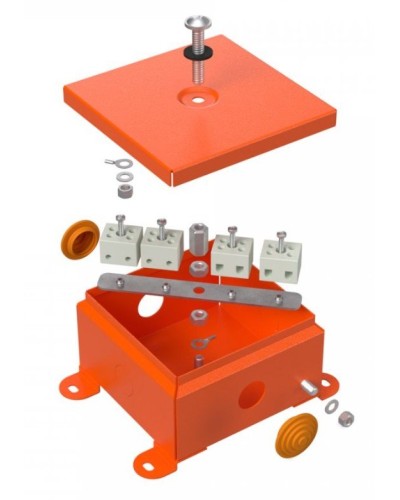 Коробка огнестойкая 110х110х65 (70-0360-FR6.0-8). Коробка огнестойкая для открытой установки. Промрукав в Ессентуках