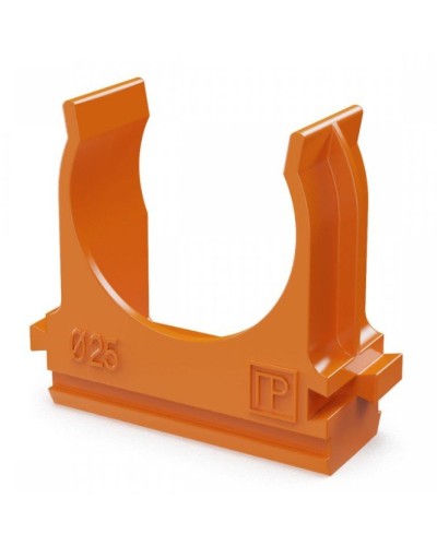 Крепёж-клипса для труб АБС-пластик оранжевая D25 (100 шт) (PR13.0065). Крепление для труб ПВХ. Промрукав в Ессентуках